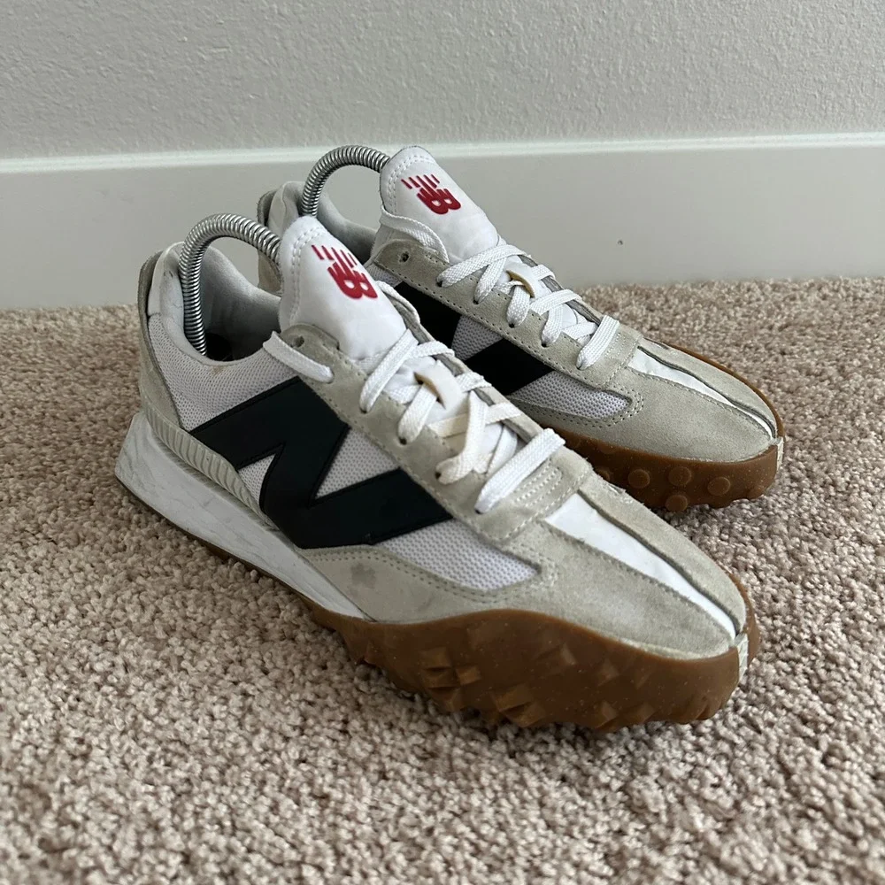 New Balance XC-72 Sneakers Mens 8 White Black Gum Suede UXC72AA1 Retro